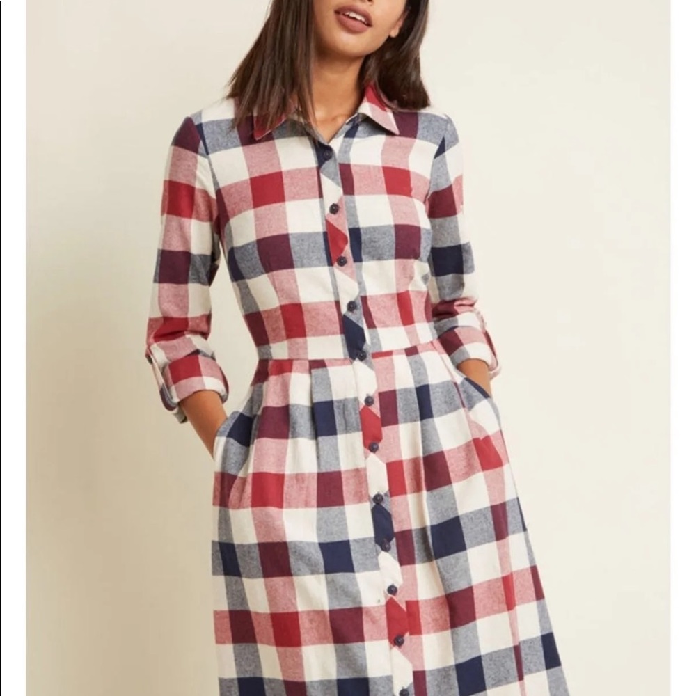 Modcloth buffalo Plaid xsmall